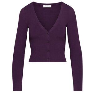 Purple Babaton Georgia Cardigan Sweater Women M Dewberry